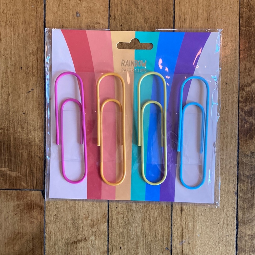 Giant paperclip set - rainbow